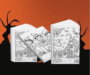 Halloween Coloring books with Halloween Background