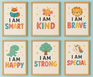 wall art. affirmations for children