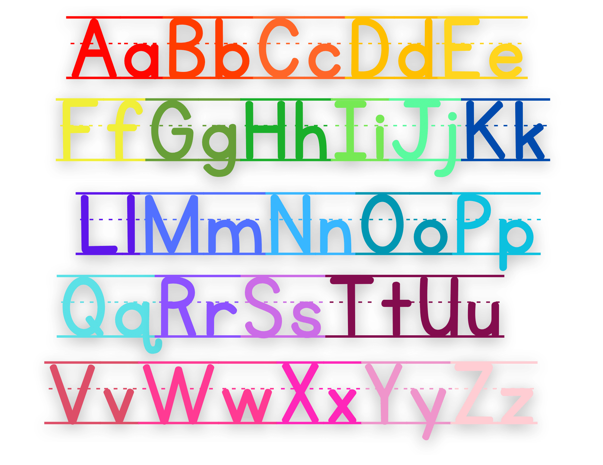Colorful Alphabet Sheet