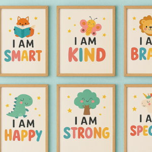 Kids Affirmations Wall Art