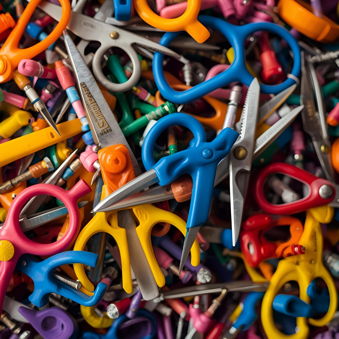 Various Scissors, Various Sizes and Colors